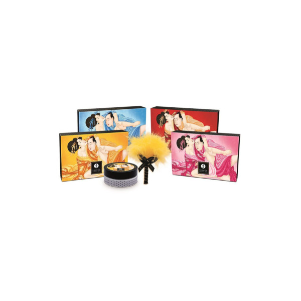 Mini Coffret poudre corporelle mangue et plumeau assorti 